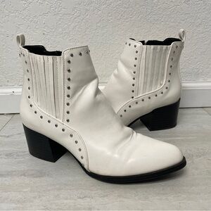 Circus by Sam Edelman White Studded Ankle Boots
